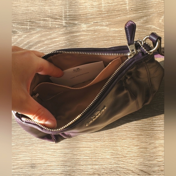 Gently Used • Coach Crossbody Purse • Roughly 9 x 7.5 inches • care instructions - Picture 5 of 5